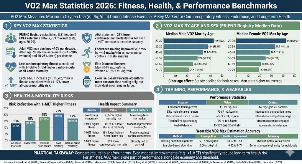 VO2 max statistics