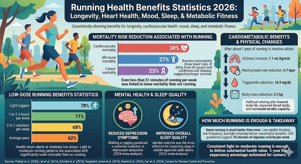 running health benefits statistics